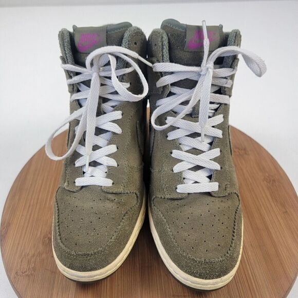 Nike Dunk Sky Hi Hidden Wedge Olive Green Sneakers 528899-200 Women's Shoe's 9.5 - Picture 4 of 14